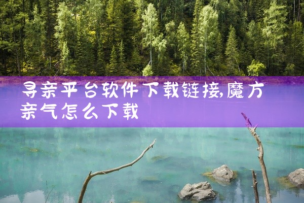 寻亲平台软件下载链接