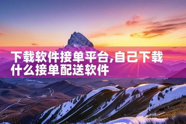 下载软件接单平台