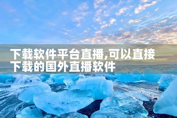 下载软件平台直播